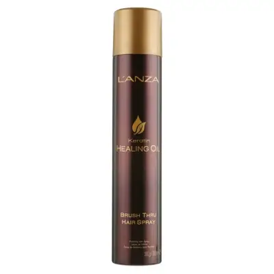 L'anza Keratin Healing Oil Brush Thru Hair Spray Лак для волосся та брашингу