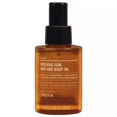 Previa Sun Care Virtuous Sun Hair And Body Oil Олія-шимер для волосся та тіла