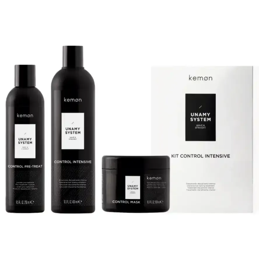 Kemon Kit Unamy Control Intensive Набір для напівперманентного випрямлення натурального волосся 250/400/500 мл.