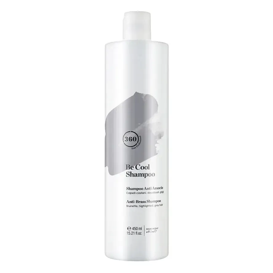 360 Hair Professional Be Cool Anti-Brass Shampoo Шампунь для тонування темного, освітленого або сивого волосся