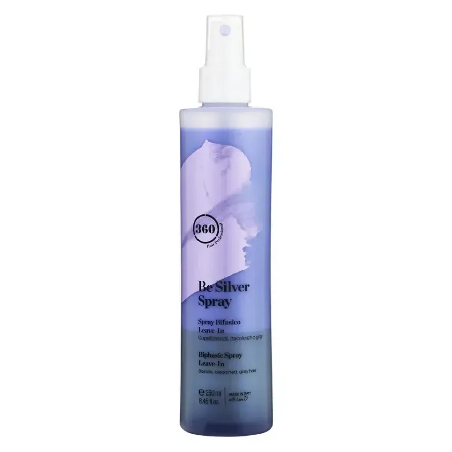 360 Hair Professional Be Silver Biphasic Leave-In Spray Двофазний спрей для волосся Сріблястий блонд