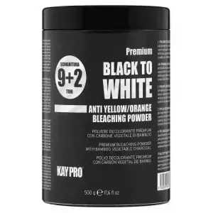 Black to White 9+2 Anti Yellow Orange Bleaching Powder Осветляющая пудра до 11 тона 500 гр.